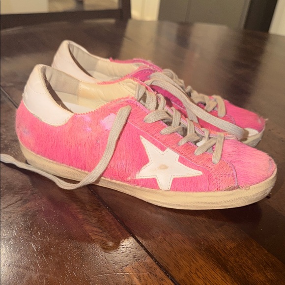 Golden Goose Shoes - Golden Goose Pink Pony Sneakers
